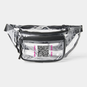 Design Your Own Funny QR Code Example Clear Fanny Pack