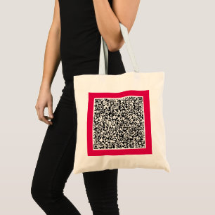 Design Your Own Funny QR Code Tote Bag Example