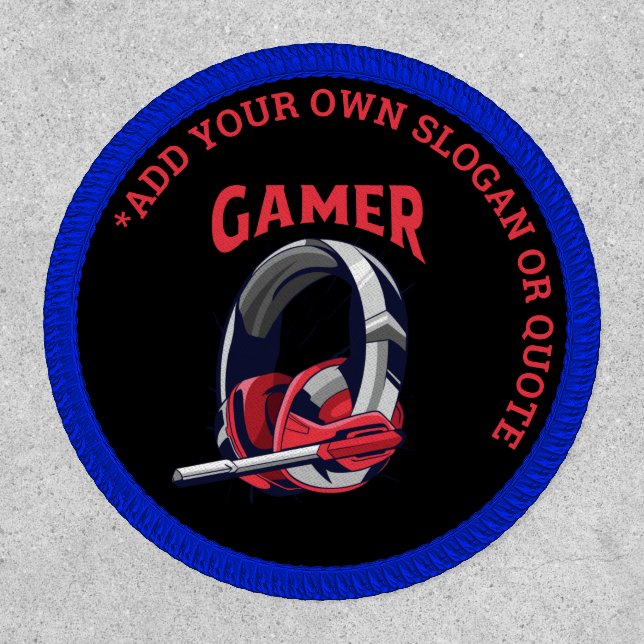 Design Your Own GAMER GAMING STREAMING MERCH Patch (Front)