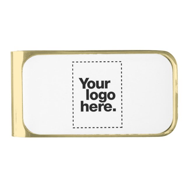 Design your own gold finish money clip (Front)
