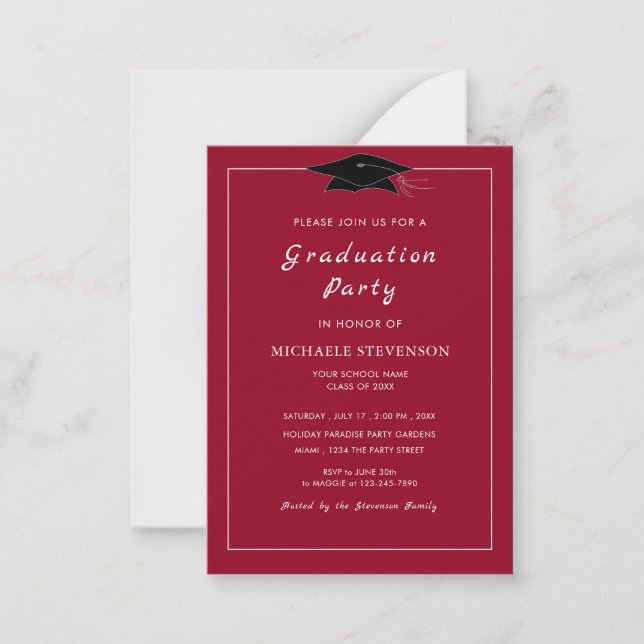Design Your Own Graduation Invitation Example (Front)