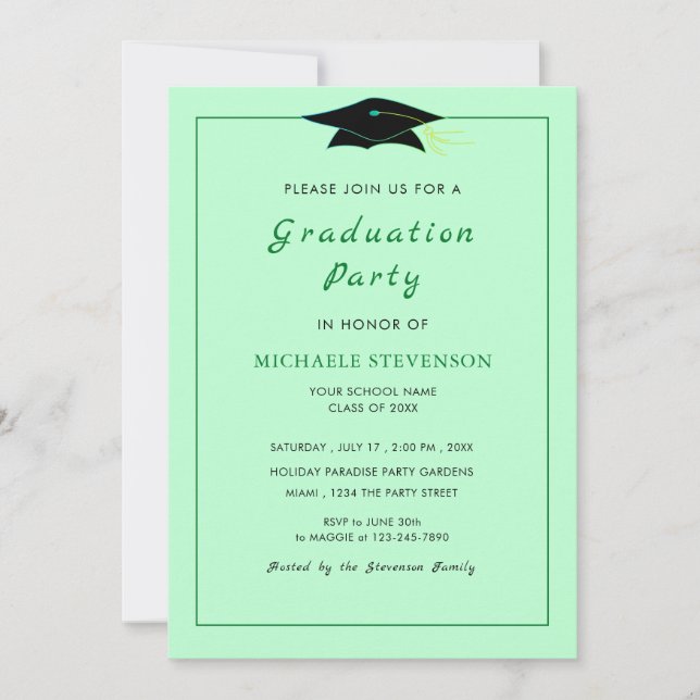 Design Your Own Graduation Invitation Template (Front)