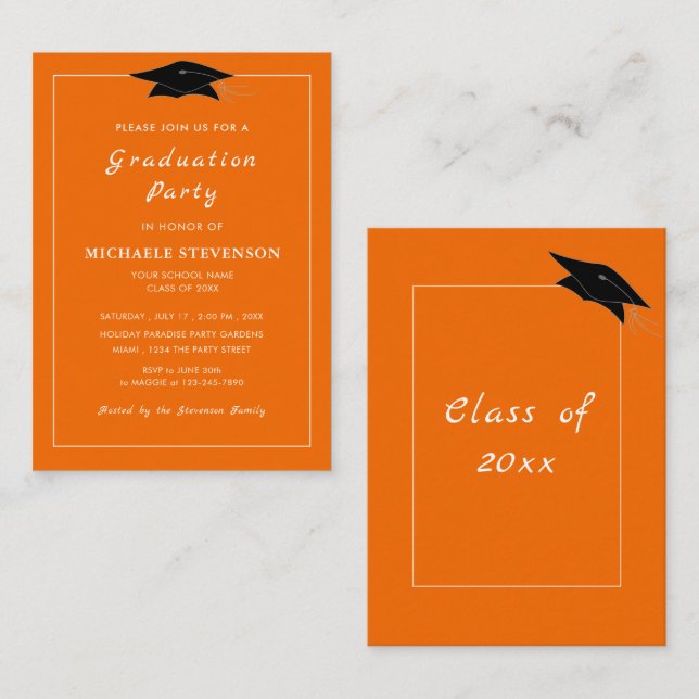 Design Your Own Graduation Invitations Example (Front/Back)