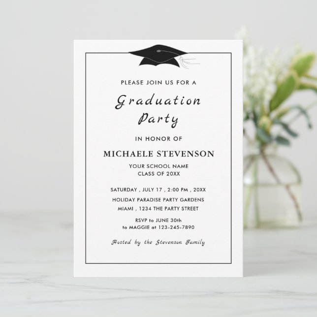 Design Your Own Graduation Invitations Example (Standing Front)