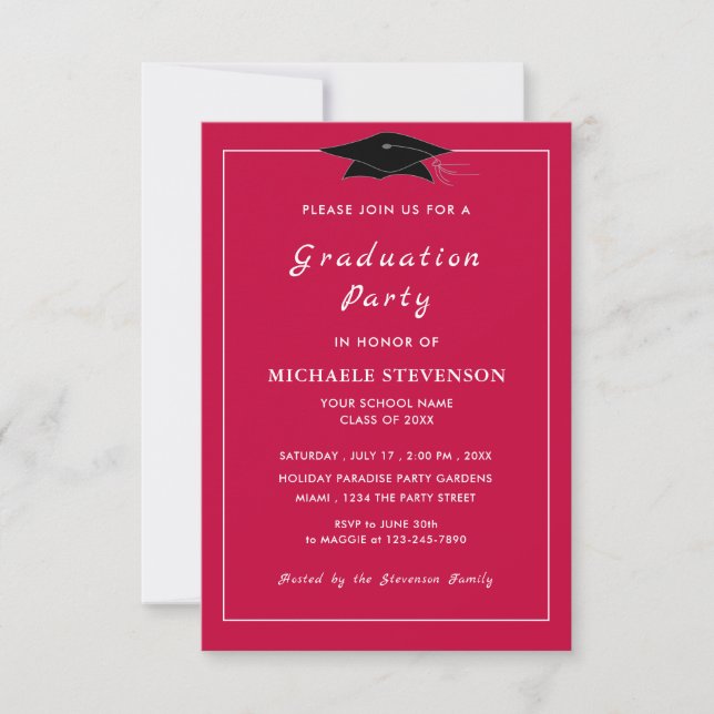 Design Your Own Graduation Invitations Template (Front)