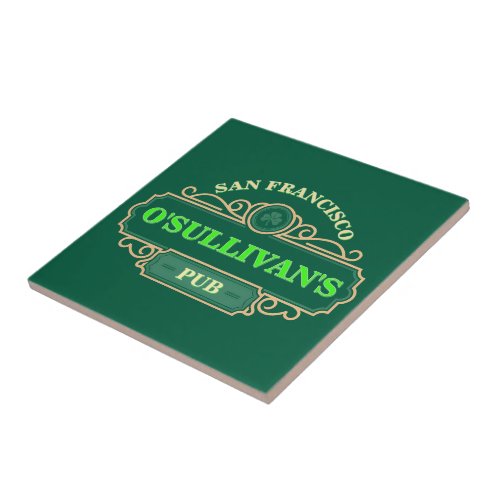 Design Your Own Green Irish Pub San Francisco Beer Ceramic Tile