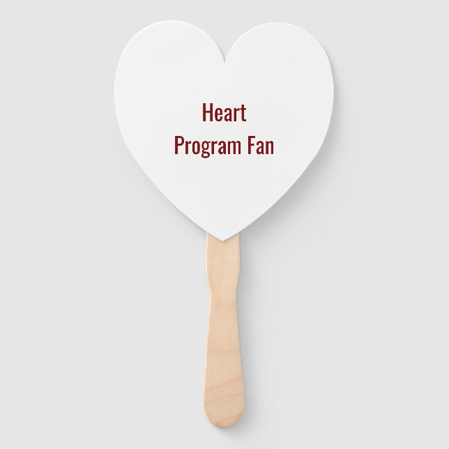 Design Your Own Heart  Program Hand Fan (Front)