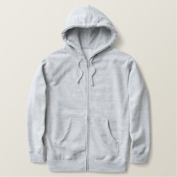 Design Your Own Heather Gray Zip Hoodie by neighborhoodshoppe at Zazzle