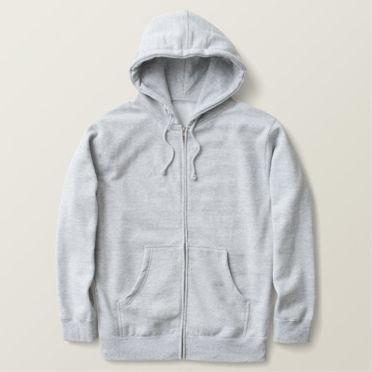 Design Your Own Heather Grey Zip Hoodie | Zazzle.com