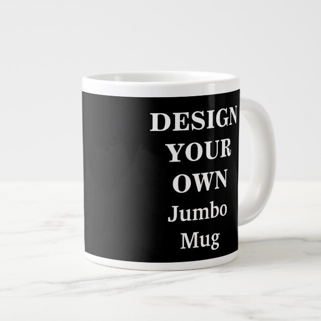 Design Your Own Jumbo Mug - Black (Front Right)
