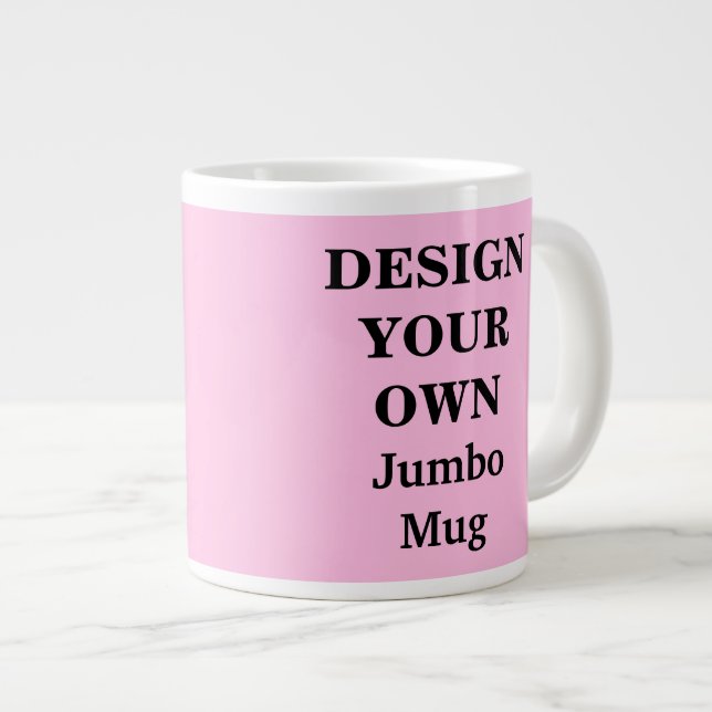 Design Your Own Jumbo Mug - Light Pink (Front Right)