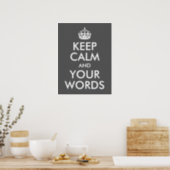 Design Your Own Keep Calm and Your Words Poster (Kitchen)