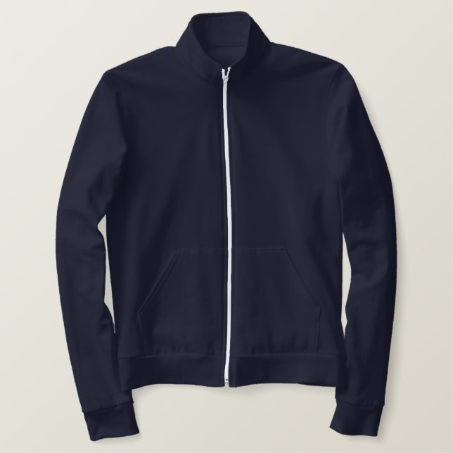 Design Your Own Ladies Track Jacket - Navy Blue (Design Front)