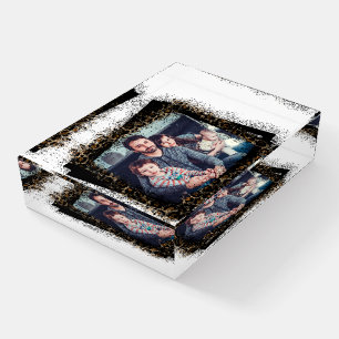 Design Your Own Leopard Frame Family Photo Paperweight
