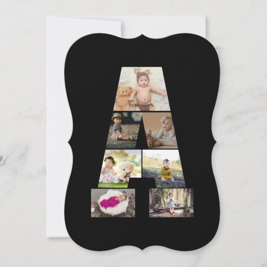 Design Your Own Letter A Photo Collage (Front)