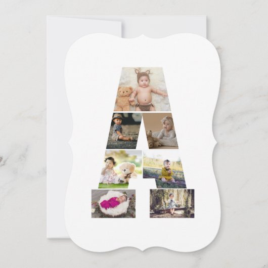 Design Your Own Letter A Photo Collage (Front)