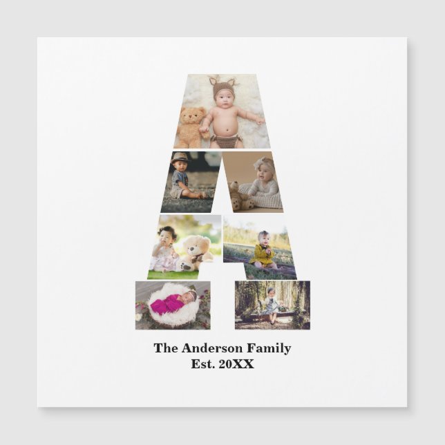 Design Your Own Letter A Photo Collage (Front)