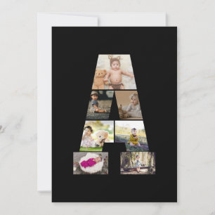 Design Your Own Letter A Photo Collage Announcement