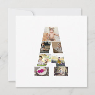 Design Your Own Letter A Photo Collage Announcement