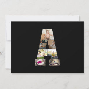 Design Your Own Letter A Photo Collage Announcement