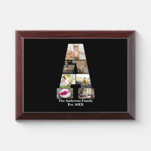 Design Your Own Letter A Photo Collage Award Plaque