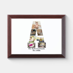 Design Your Own Letter A Photo Collage Award Plaque