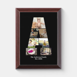 Design Your Own Letter A Photo Collage Award Plaque
