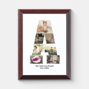 Design Your Own Letter A Photo Collage Award Plaque
