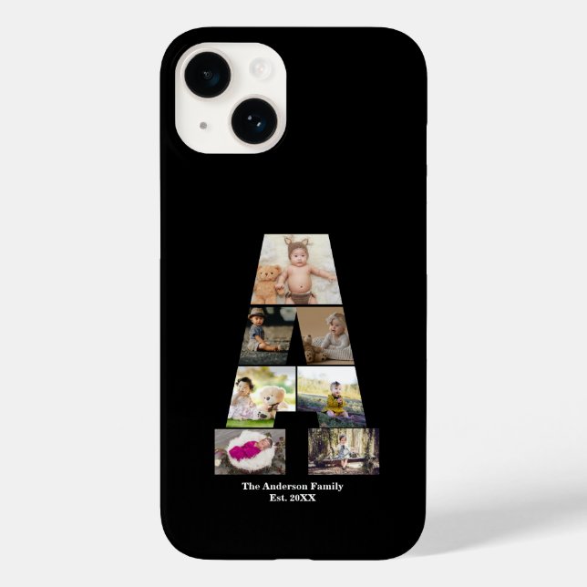 Design Your Own Letter A Photo Collage Case-Mate iPhone Case (Back)