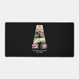 Design Your Own Letter A Photo Collage Desk Mat