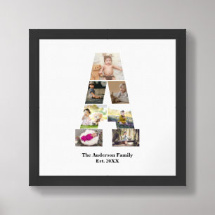 Design Your Own Letter A Photo Collage Framed Art