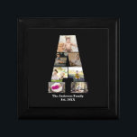 Design Your Own Letter A Photo Collage Gift Box<br><div class="desc">This monogram photo collage is a personalized design that combines a bold monogram (initials or a letter) with a collection of photos arranged artistically within or around it. It's a stylish way to showcase memories while adding a unique,  elegant touch to decor or gifts.</div>