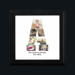 Design Your Own Letter A Photo Collage Gift Box<br><div class="desc">This monogram photo collage is a personalized design that combines a bold monogram (initials or a letter) with a collection of photos arranged artistically within or around it. It's a stylish way to showcase memories while adding a unique,  elegant touch to decor or gifts.</div>