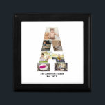 Design Your Own Letter A Photo Collage Gift Box<br><div class="desc">This monogram photo collage is a personalized design that combines a bold monogram (initials or a letter) with a collection of photos arranged artistically within or around it. It's a stylish way to showcase memories while adding a unique,  elegant touch to decor or gifts.</div>