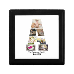 Design Your Own Letter A Photo Collage Gift Box