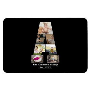 Design Your Own Letter A Photo Collage Magnet