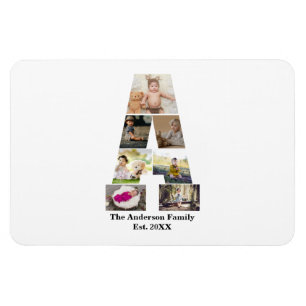 Design Your Own Letter A Photo Collage Magnet