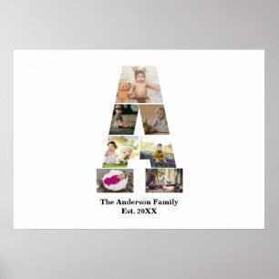 Design Your Own Letter A Photo Collage Poster