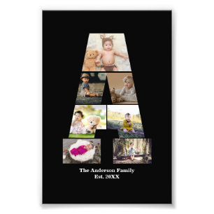 Design Your Own Letter A Photo Collage Print