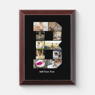 Design Your Own Letter B Photo Collage Award Plaque