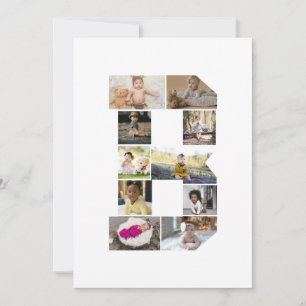 Design Your Own Letter B Photo Collage Card