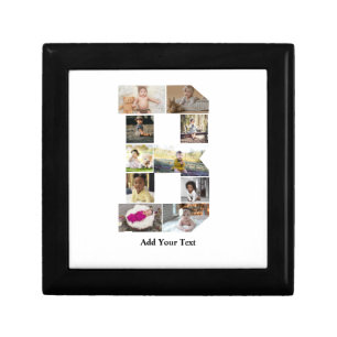 Design Your Own Letter B Photo Collage Gift Box
