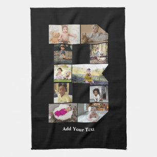Design Your Own Letter B Photo Collage Kitchen Towel