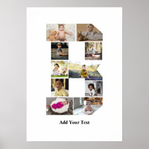 Design Your Own Letter B Photo Collage Poster