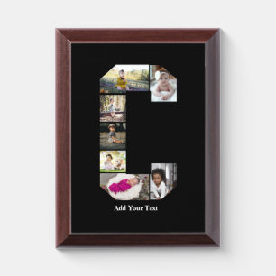 Design Your Own Letter C Photo Collage Award Plaque