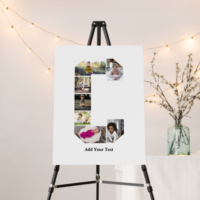 Design Your Own Letter C Photo Collage Foam Board (In Situ (Stand))