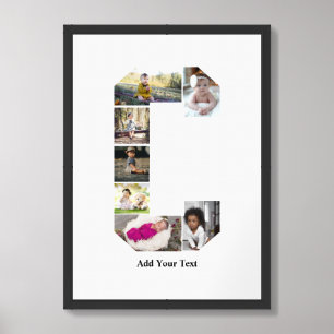 Design Your Own Letter C Photo Collage Framed Art