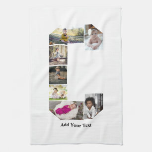 Design Your Own Letter C Photo Collage Kitchen Towel
