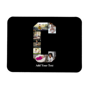 Design Your Own Letter C Photo Collage Magnet