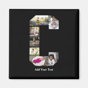 Design Your Own Letter C Photo Collage Magnet